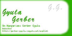 gyula gerber business card